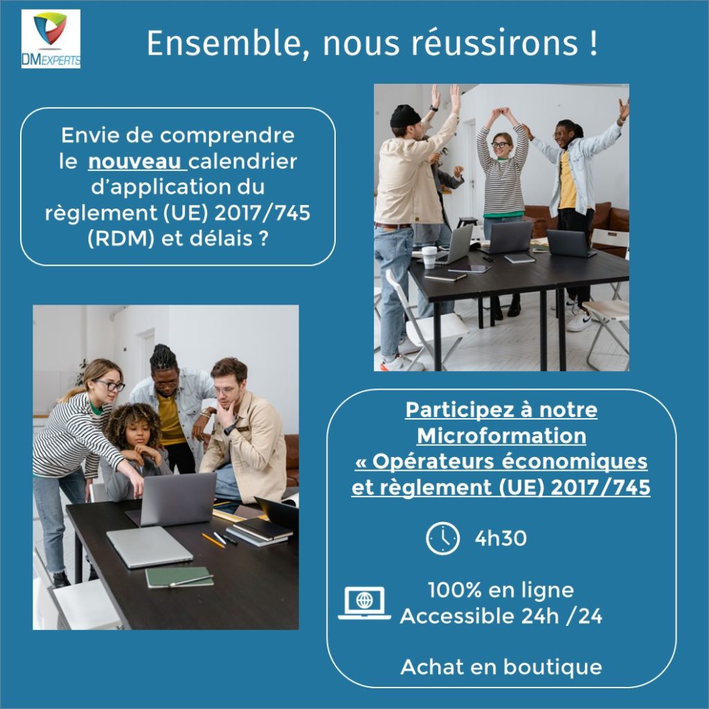 DM Experts - Formation au règlement (UE) 2017/745 - E-learning