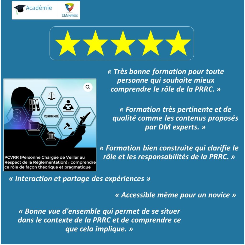 Formation PCVRR DM EXPERTS en distanciel