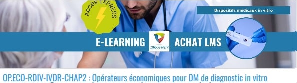 DMEXPERTS DM Experts
Dispositifs médicaux Dispositif médical Diagnostic in vitro
Réseau de consultants experts formateurs seniors
Veille Formation Conseil
Formation e-learning RDMDIV (UE) 2017/746 / IVDR / RDIV
Rôles et responsabilités des OE : fabricant, mandataire, importateur, distributeur, impact sous-traitant