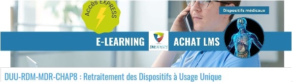 DMEXPERTS DM Experts
Dispositifs médicaux Dispositif médical Diagnostic in vitro
Réseau de consultants experts formateurs seniors
Veille Formation Conseil
Formation e-learning RDM (UE) 2017/745 
Retraitement des Dispositifs à Usage Unique
